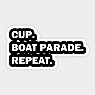 Cup Boat Parade Repeat T-Shirt Sticker